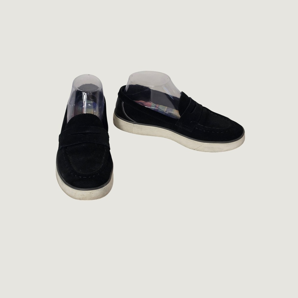 Cole Haan Black Suede Penny Loafer Sneakers W23871 Womens Size 6B Slip On Shoes